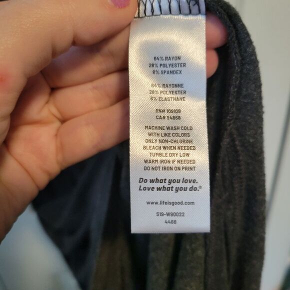 Life is Good Gray Lotus Midi Tank Dress Size Large - Picture 5 of 6